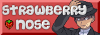 The button for the site Strawberry Nose